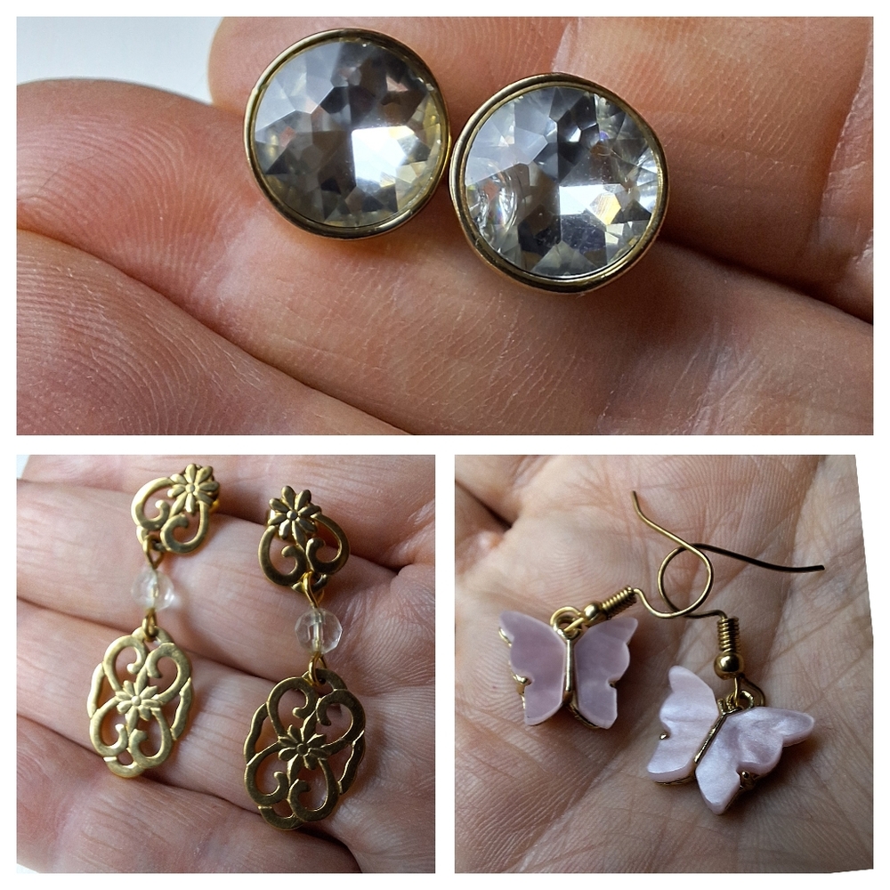 3 Pairs Of Earrings